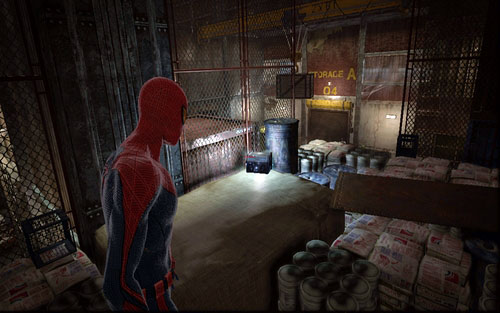 Lying on a nearby barricade - Chapter 03 - In the Shadow of Evils Past - p. 2 - Collectibles inside buildings - The Amazing Spider-Man - Game Guide and Walkthrough