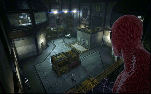 After riding the elevator down, enter the ventilation shaft behind your back - Chapter 03 - In the Shadow of Evils Past - p. 2 - Collectibles inside buildings - The Amazing Spider-Man - Game Guide and Walkthrough
