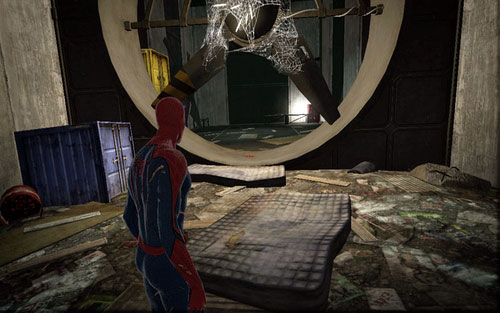 There you will find another fan - Chapter 04 - The Thrill of the Hunt - Collectibles inside buildings - The Amazing Spider-Man - Game Guide and Walkthrough