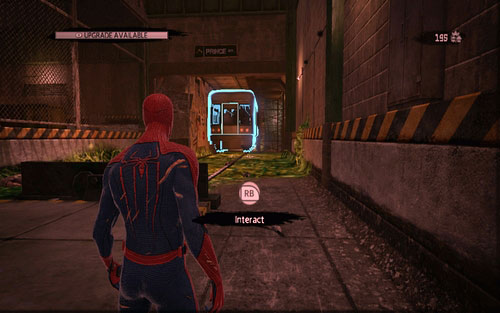 Behind there will be an old subway car which you have to pull (RB) - Chapter 04 - The Thrill of the Hunt - Collectibles inside buildings - The Amazing Spider-Man - Game Guide and Walkthrough