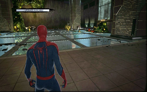 The entrance to it can be found in the first room with a glass floor - Chapter 06 - Smythe Strikes Back - p. 2 - Collectibles inside buildings - The Amazing Spider-Man - Game Guide and Walkthrough
