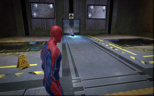 It's lying just by the wall on the left - Chapter 06 - Smythe Strikes Back - p. 2 - Collectibles inside buildings - The Amazing Spider-Man - Game Guide and Walkthrough