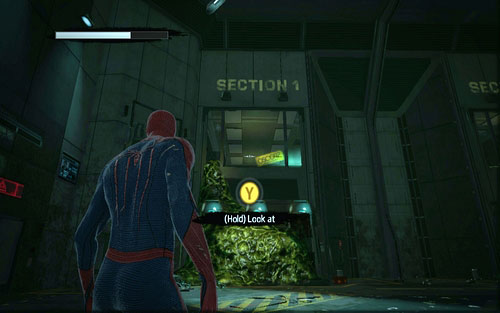 Inside the same area as the previous one - Chapter 06 - Smythe Strikes Back - p. 2 - Collectibles inside buildings - The Amazing Spider-Man - Game Guide and Walkthrough