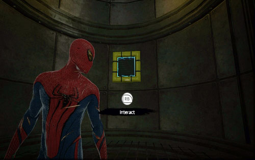 You should see a ventilation shaft entrance there - Chapter 10 - Spider-Man No More! - p. 1 - Collectibles inside buildings - The Amazing Spider-Man - Game Guide and Walkthrough