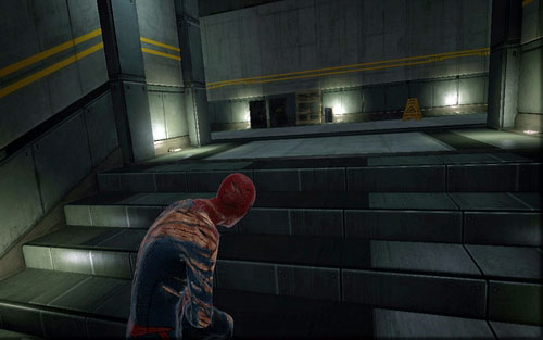 Go round it and up the stairs - Chapter 10 - Spider-Man No More! - p. 1 - Collectibles inside buildings - The Amazing Spider-Man - Game Guide and Walkthrough