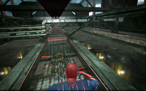 After the level begins, crawl forward all the way - Chapter 10 - Spider-Man No More! - p. 2 - Collectibles inside buildings - The Amazing Spider-Man - Game Guide and Walkthrough