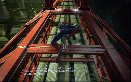 After hearing out a conversation between two scientists, follow the ventilation shaft until you reach a slightly wider tunnel with hot steam leaks - Chapter 10 - Spider-Man No More! - p. 2 - Collectibles inside buildings - The Amazing Spider-Man - Game Guide and Walkthrough
