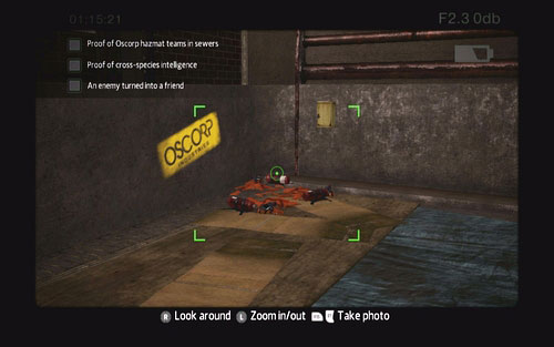 Turn to the right and take a photo of the remains in the corner - Chapter 12 - Where Crawls the Lizard? - Collectibles inside buildings - The Amazing Spider-Man - Game Guide and Walkthrough