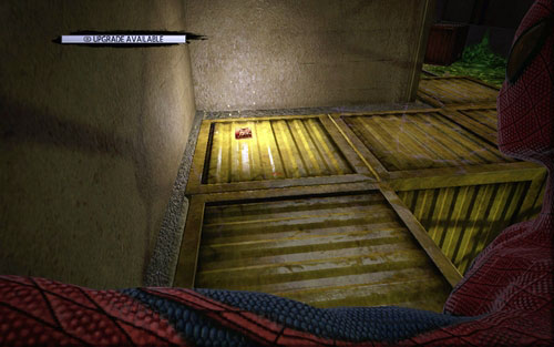When your turn around, you should see the magazine on the crates on the left - Train Docking Station - Collectibles inside buildings - The Amazing Spider-Man - Game Guide and Walkthrough