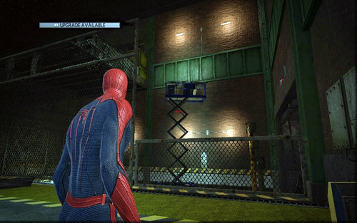 Turn left at the end of the room and you will see a platform on an extension arm - Train Docking Station - Collectibles inside buildings - The Amazing Spider-Man - Game Guide and Walkthrough