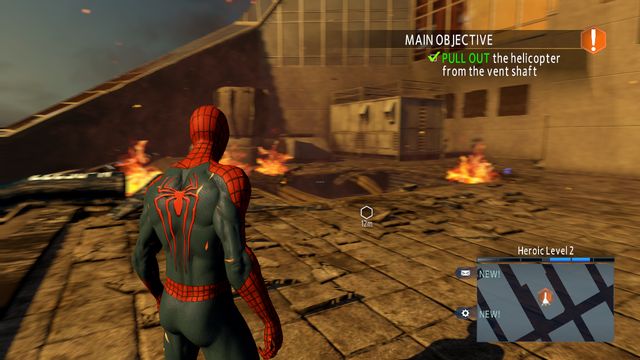 The rooftop on the OSCROP HQ - Raid on OSCORP - Walkthrough - The Amazing Spider-Man 2 - Game Guide and Walkthrough