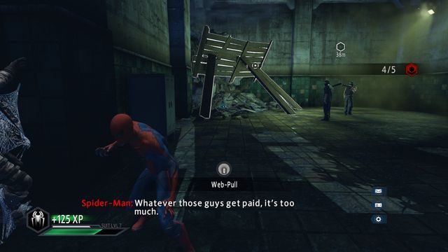The beams in the corner of the room - The Kingpin of crime! - Walkthrough - The Amazing Spider-Man 2 - Game Guide and Walkthrough