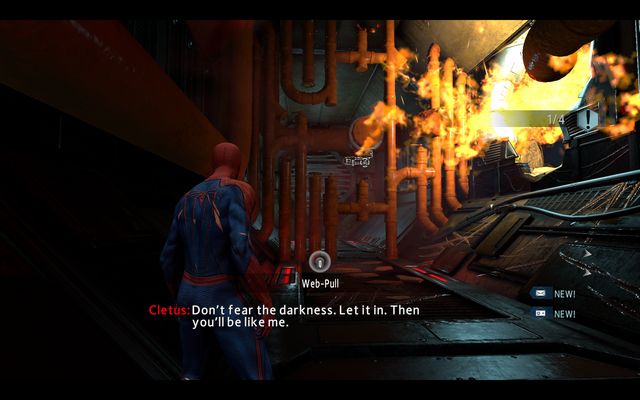 The flame activating lever - Maximum Carnage! - Walkthrough - The Amazing Spider-Man 2 - Game Guide and Walkthrough