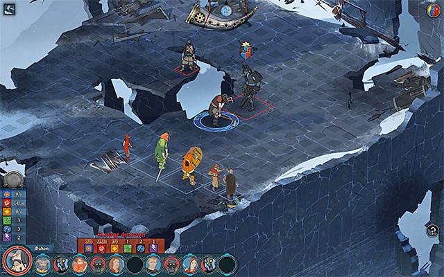 While attacking stronger enemies, weaken their armor first, then focus on their strength bar. - Dealing and taking damage - Combat - The Banner Saga - Game Guide and Walkthrough