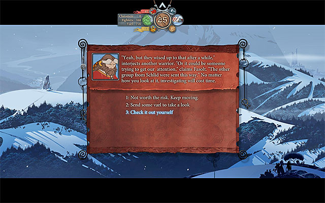 Read the description, dont pick random options - Additional events - Caravan - The Banner Saga - Game Guide and Walkthrough