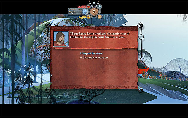 You can examine huge rock - Journey to Frostvellr - Chapter 2 - The Banner Saga - Game Guide and Walkthrough