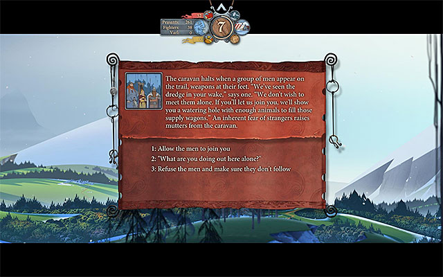 Encountering warriors - Journey to Frostvellr - Chapter 2 - The Banner Saga - Game Guide and Walkthrough
