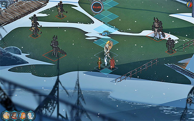 You can follow Oddleif's idea and stert saving the villagers, or leave them to their fate - Frostvellr - Chapter 4 - The Banner Saga - Game Guide and Walkthrough