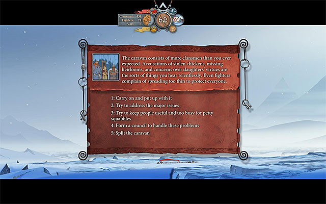The caravan and its problems... - Journey to Wyrmtoe - Chapter 4 - The Banner Saga - Game Guide and Walkthrough