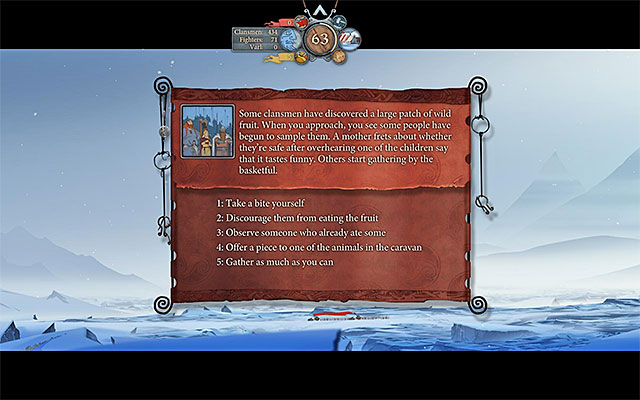 Do not lose the opportunity to get some supplies - Journey to Wyrmtoe - Chapter 4 - The Banner Saga - Game Guide and Walkthrough