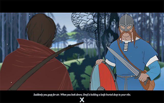 Onef will betray trust of Rook and the rest of the party - Journey to Boersgard - Chapter 6 - The Banner Saga - Game Guide and Walkthrough