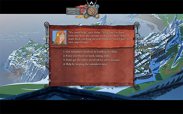 Ordering people to work harder includes numerous objections - Boersgard - the siege - Chapter 7 - The Banner Saga - Game Guide and Walkthrough