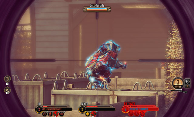 Shield defends against additional damage from headshots. - Operation: Guardian - Walkthrough - The Bureau: XCOM Declassified - Game Guide and Walkthrough