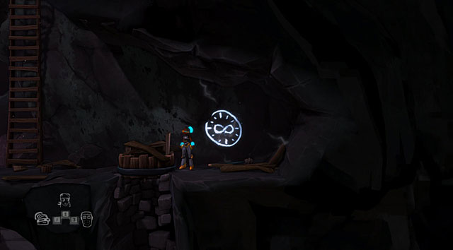 The painting can be found behind the old well at the back of the cave, in the employee only corridor - Less accessible paintings - The Cave - Game Guide and Walkthrough