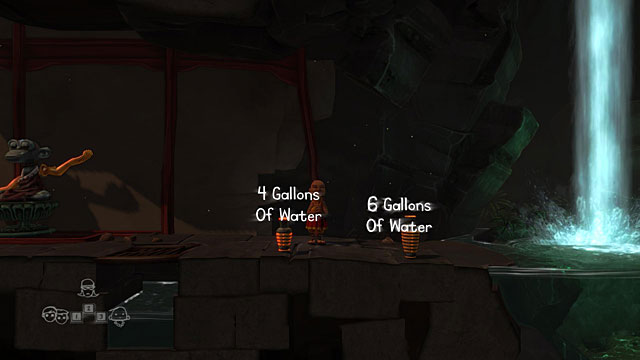 Fill the bigger pot with 7 gallons of water and pour it into the smaller one - The Monk - Locations for specific characters - The Cave - Game Guide and Walkthrough