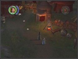 Careful not to be noticed by galloping centaurs, we sneaked closer to the guarded tent - 12. Follow Aslan part 1 - Walkthrough - The Chronicles of Narnia - Game Guide and Walkthrough