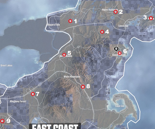 East Coast - the Northern part - East Coast - Northern part - Wreck parts - The Crew - Game Guide and Walkthrough