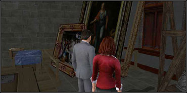 Go all the way back to Mona Lisa room and sneak to the left side of the painting - The Louvre - Walkthrough - The Da Vinci Code - Game Guide and Walkthrough
