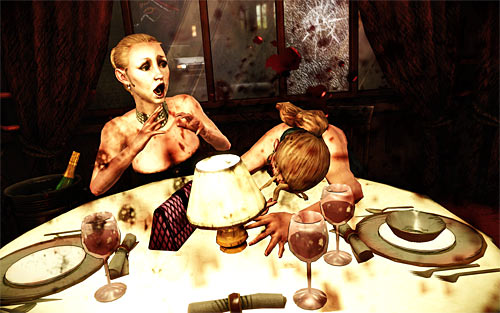 Vinnie takes you to the table, where two cute twins await you - Payback - p. 1 - Walkthrough - The Darkness II - Game Guide and Walkthrough
