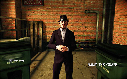 Ignore gangsters gathered around start place and head right away to Jimmy in order to talk to him (the 1 key) - Q and A - p. 1 - Walkthrough - The Darkness II - Game Guide and Walkthrough