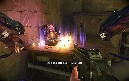 Head to the room which was occupied by enemies and look for a relic (The Key of Mictlan - 10/29) - Strong Silent Type - p. 2 - Walkthrough - The Darkness II - Game Guide and Walkthrough