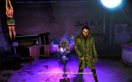 This chapter begins with a longer cutscene with crucified Jackie and a conversation with previously met crippled man, brother Victor - Deal With the Devil - p. 1 - Walkthrough - The Darkness II - Game Guide and Walkthrough