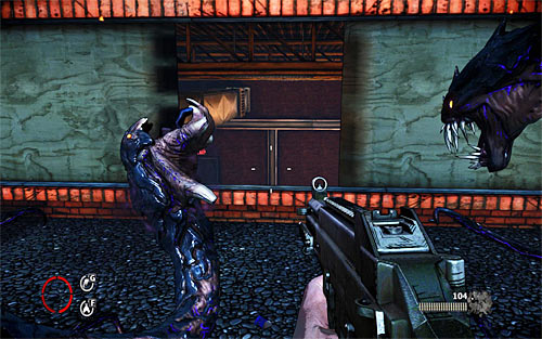 Make sure that you've eliminated all enemies and approach the hole shown on the above screen - Deal With the Devil - p. 2 - Walkthrough - The Darkness II - Game Guide and Walkthrough