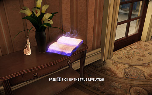 A book lying on the table to the left is relic you're looking for - Relics (01 - 06) - Relics - The Darkness II - Game Guide and Walkthrough