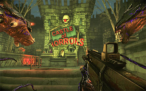 Go inside the Castle of Horrors (screen above) - Relics (21 - 29) - Relics - The Darkness II - Game Guide and Walkthrough
