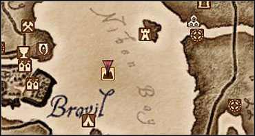 The red arrow marks the portal's location. - Main Quests part I - Quests - The Elder Scrolls IV: Oblivion - Game Guide and Walkthrough