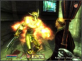 Once you're back to the chapel, you'll see it's being attacked by Umaril's minions - The Path of Righteous - Knights of the Nine - The Elder Scrolls IV: Oblivion - Game Guide and Walkthrough