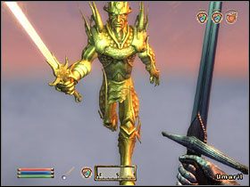 You'll find yourself way above the Imperial City, fighting Umaril once again - Umaril the Unfeathered - Knights of the Nine - The Elder Scrolls IV: Oblivion - Game Guide and Walkthrough