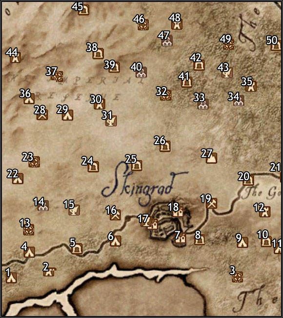 1 - Gnoll's Meeting Camp - Map Segment #2 - Province of Cyrodiil - The Elder Scrolls IV: Oblivion - Game Guide and Walkthrough