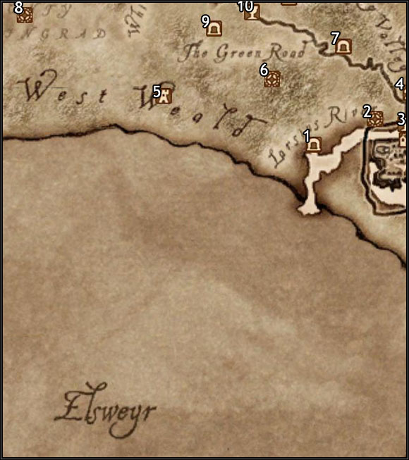1 - Bloodmayne Cave - Map Segment #4 - Province of Cyrodiil - The Elder Scrolls IV: Oblivion - Game Guide and Walkthrough