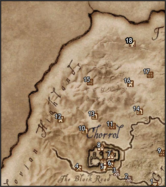 1 - Fort Ash - Map Segment #3 - Province of Cyrodiil - The Elder Scrolls IV: Oblivion - Game Guide and Walkthrough