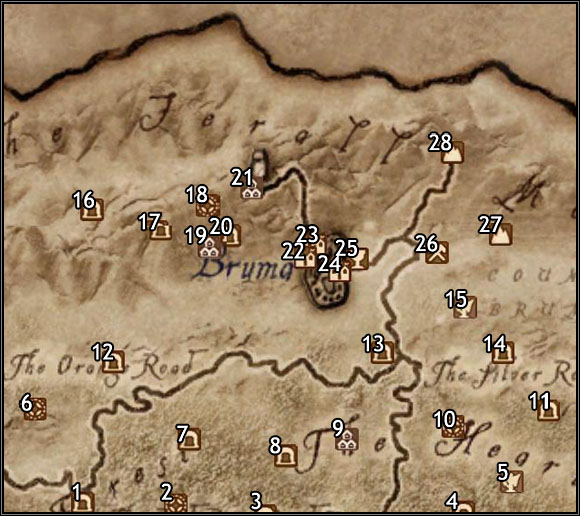 1 - Glademist Cave - Map Segment #6 - Province of Cyrodiil - The Elder Scrolls IV: Oblivion - Game Guide and Walkthrough