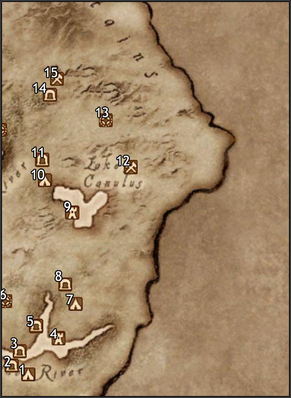 1 - Seran Camp - Map Segment #11 - Province of Cyrodiil - The Elder Scrolls IV: Oblivion - Game Guide and Walkthrough