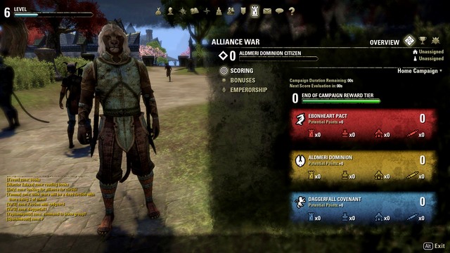 The campaign window in the menu - 8. Player vs. Player - The Elder Scrolls Online in 10 Easy Steps - The Elder Scrolls Online - Game Guide and Walkthrough