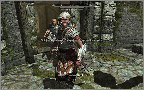 Prepare yourself, as the Imperial Soldiers will appear here soon and you will have to fight them - Getting through the Keep with Ralof - Unbound - The Elder Scrolls V: Skyrim - Game Guide and Walkthrough