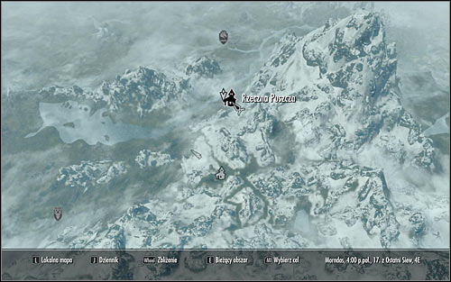 Open the map to establish that Riverwood is north of the Helgen Keep exit (screen above) - Meeting with Gerdur - Before the Storm - The Elder Scrolls V: Skyrim - Game Guide and Walkthrough